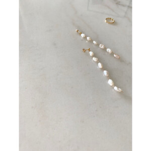 fig淡水パールのロングピアス quiet ripple 静かなさざなみ　