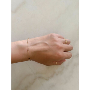 fig | 3wayネックレス　ブラックスピネルチェーンブレスレットとして着用