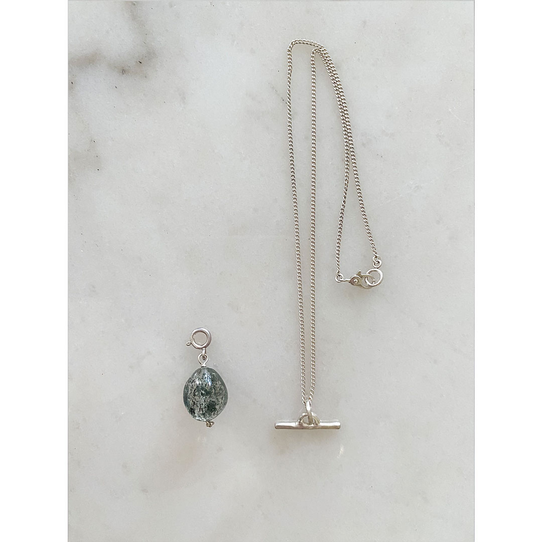 fig|ガーデンクオーツとシルバーのネックレス