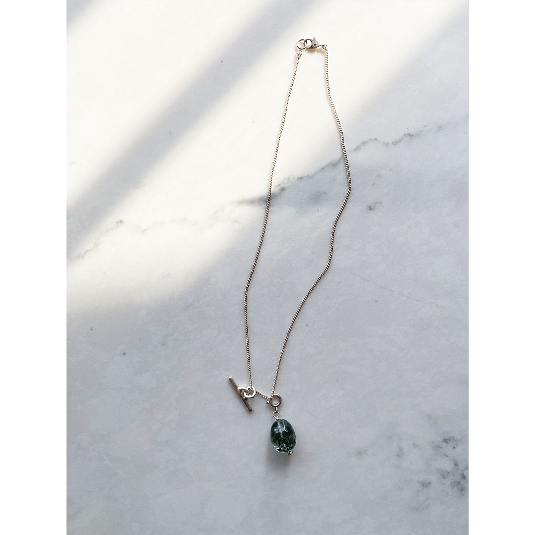 fig|ガーデンクオーツとシルバーのネックレス