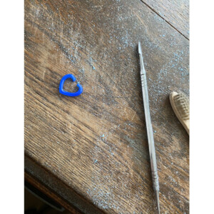 ハートイヤーカフ制作風景