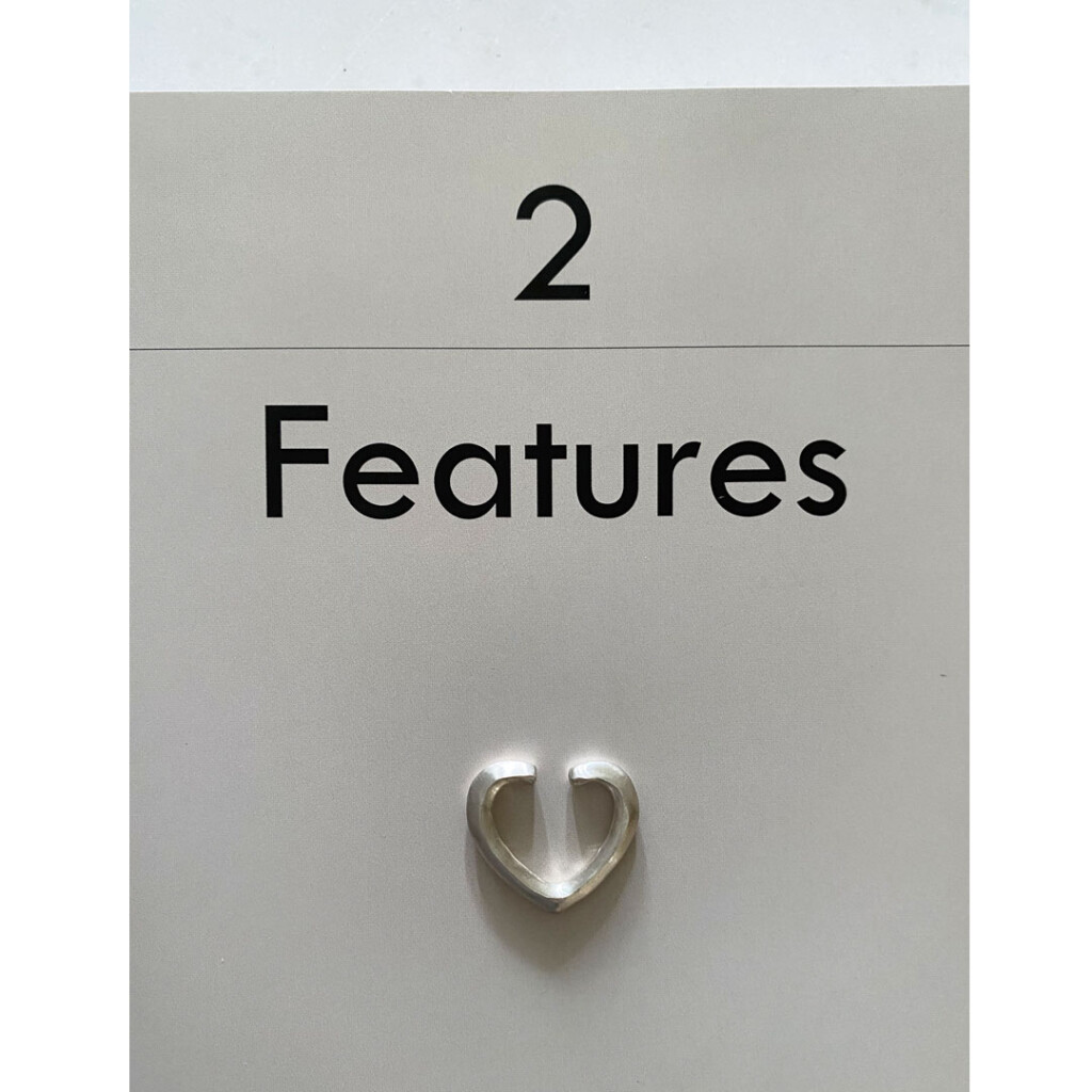 シルバーハートのイヤーカフ