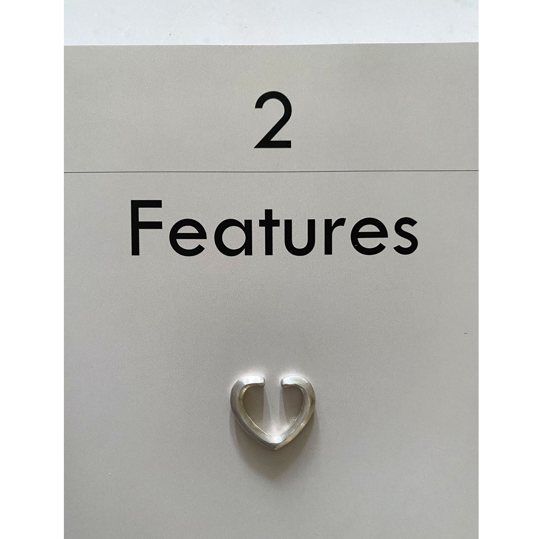 シルバーハートのイヤーカフ