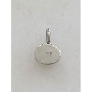 エメラルドのシルバーペンダントトップ裏面