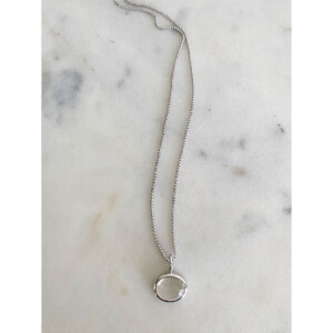 水晶のペンダントトップとシルバーネックレス