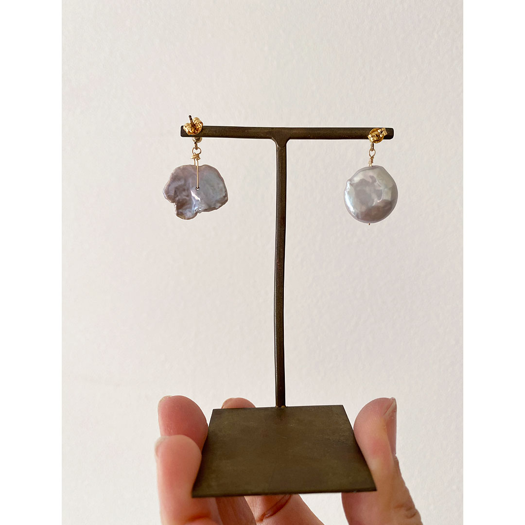 figパールピアス favorite flow|安心に戻る K14ゴールドフィルド