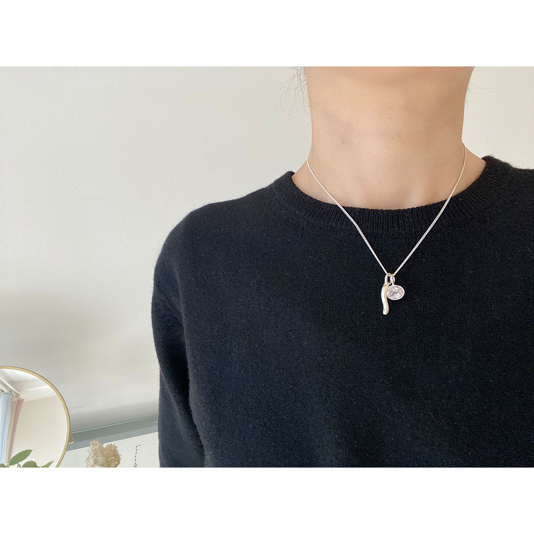 figモルガナイトペンダントトップ着用イメージ　soft decision|やさしさを選ぶ　SV925