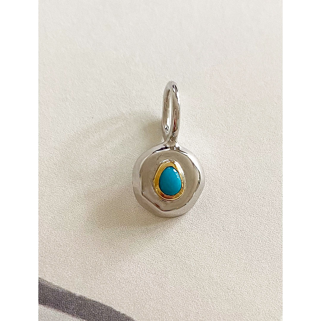 figターコイズペンダントトップ quiet center | 芯に戻る SV925