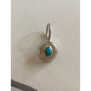 figターコイズペンダントトップ　quiet center | 芯に戻る　SV925