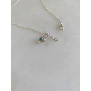 figターコイズペンダントトップ　quiet center | 芯に戻る　SV925