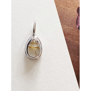 figルチルクオーツのペンダントトップ　clear line|進む道が見える　SV925