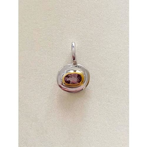 アメトリン　ペンダントトップ　シルバー　SV925　天然石　ピンク　紫　バイカラー　透明感　fig