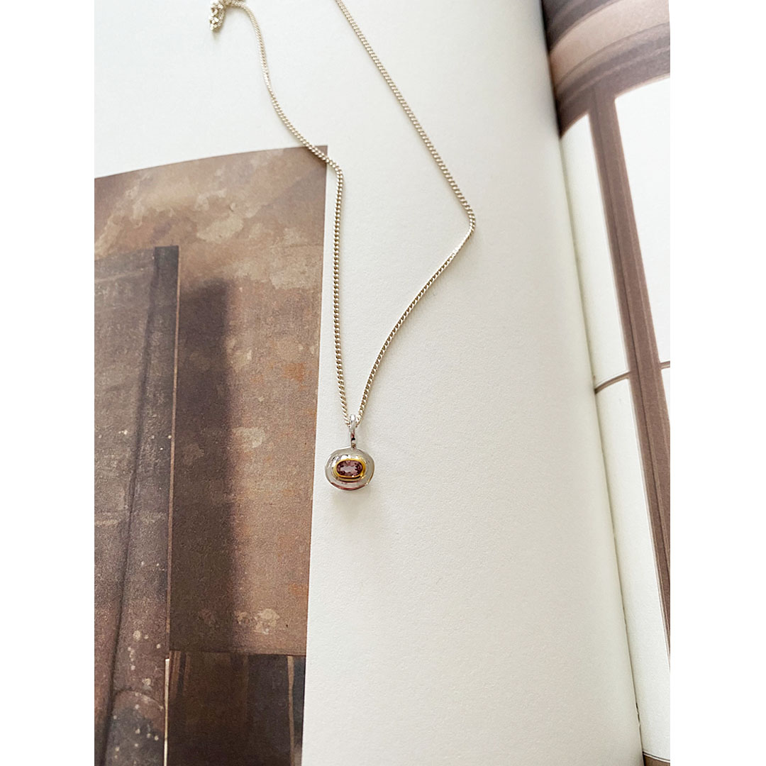 アメトリン ペンダントトップ チェーン